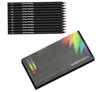 24 Uds Lápices profesionales de colores de madera, lápices de colores arcoíris para dibujar, suministros de arte para artistas para niños, juego de viaje para dibujar y dibujar