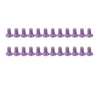 24 Uds pernos de Rotor de freno de acero de aleación bicicleta de montaña M5x10mm disco T25 tornillo (Púrpura)