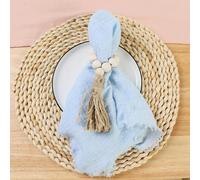 24 Uds. Servilleta de algodón de gasa púrpura de 32x32cm, toalla de té reutilizable, decoración de mesa de Navidad para fiesta de boda, servilletas Retro con rebabas