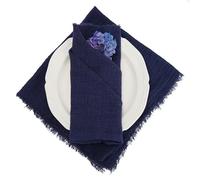 24 Uds. Servilleta de algodón de Gasa Retro roja de Navidad al por Mayor 32x32cm paño de Cocina Fiesta de Boda decoración de Mesa de Navidad servilletas de Rebabas 42x42cm