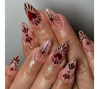24 uñas a presión con forma de lágrima, brillantes, varios eventos, manicura en casa, arte francés, uñas a presión