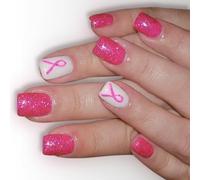 24 uñas cuadradas a presión con patrón de lazo brillante, diseño francés, cobertura completa, adhesivo artificial, fácil de aplicar, pezuñas fraudulentas