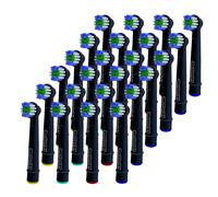 24 Unid. Cabezas de Cepillo Compatible para Oral-B Repuesto Negro