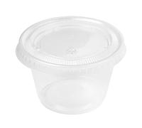 24 unidades - 50 Tarrinas Pequeñas + 50 Tapas 120 Ml Ø7,4X4,6 Cm Transparente Pp