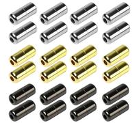 24 unidades de cápsulas para cordones, accesorios de fijación de cordones, hebillas de metal, hebillas de cordones Lazy (dorado, plateado, color negro de pistola), Oro Plata Negro Pistola Color, talla