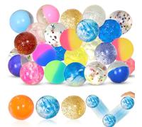 24 unidades de Flummi para niños, 27 mm, regalos de cumpleaños infantiles, bolas de bouncy balls, pelotas de goma, regalo de cumpleaños infantil, relleno de piñata, regalo de cumpleaños
