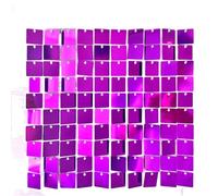 24 unidades de lentejuelas para fotos de ensueño con lentejuelas de plástico, fondo de pared, fondo brillante, 30 x 30 cm, paneles de pared para fiesta de cumpleaños, boda, aniversario, violeta, B