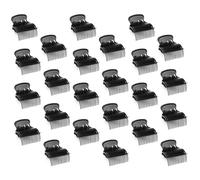 24 Unidades Hot Roller Clips de Plástico - Pinzas para Rizador de Pelo, Reemplazo para Bigudíes Calientes, Horquillas para Seccionar Cabello, para Mujeres y Niñas,Negro