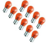 24 V - 10 unidades - PY 21 W - BAU15S - 21 W - Amarillo - 24 V (pines desplazados) Nfz iluminación - Long Life - bombilla, lámpara de casquillo, lámpara
