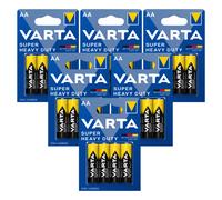 24 VARTA SUPER HEAVY DUTY POWER ZINC-CARBON AA LR6 BATTERIES 1.5V MIGNON EX 2027