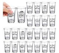 24 vasos de chupito de plástico para enfermeras, regalos divertidos para enfermeras para mujeres u hombres, vasos de chupito transparentes de 1.7 onzas, regalos para estudiantes de enfermería con base gruesa para enfermeras, médicos, farmacéuticos, profesores, mamá, cumpleaños, farmacia