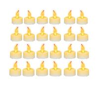 24 Velas Led Efecto Llama, Luces para Pesebre, Cambio de Colores, Velitas para Belenes a Pilas, Decorativas, Blancas