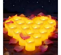 24 Velas LED Sin Llama a Pilas, Velas Té Parpadeantes para Decoración