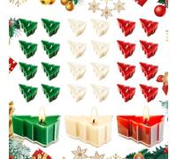 24 Velas Navideñas de Té, Velas Navideñas de Té, Velas Aromáticas Navideñas, Regalos con Fragancia para el Hogar, Decoración Navideña, Regalos, Relajación, Fiesta