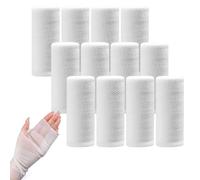 24 vendas elásticas de gasa de 8 cm x 4 m, envueltas individualmente, material de fijación para el cuidado de heridas, suaves y elásticas