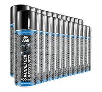 24 x AAB Botella de Aire Comprimido 400ml para Limpiar Teclados, Ordenadores, Copiadoras, Cámaras y Otros Equipos Eléctricos, Soplador de Aire, Ideal para la Eliminación de Polvo, Spray Limpiador