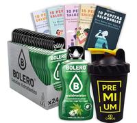 24 x Bebida Bolero ASPERULA Hidratante Sin Azucar (24x9 grs) + 50 Pepitas Saludables para una vida más sana by Cia&Co + 1 Botella mezcladora shaker exclusiva Cia&Co (500 ml)