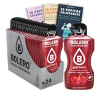 24 x Bebida Bolero BAYAS DE GOJI Hidratante Sin Azucar (24x9 grs) + 30 Pepitas Saludables para una vida más sana by Cia&Co