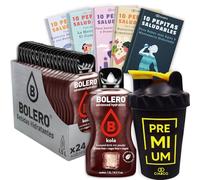 24 x Bebida Bolero COLA Hidratante Sin Azucar (24x9 grs) + 50 Pepitas Saludables para una vida más sana by Cia&Co + 1 Botella mezcladora shaker exclusiva Cia&Co (500 ml)