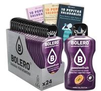 24 x Bebida Bolero FRUTA DE LA PASION Hidratante Sin Azucar (24x9 grs) + 30 Pepitas Saludables para una vida más sana by Cia&Co