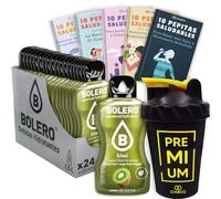 24 x Bebida Bolero KIWI Hidratante Sin Azucar (24x9 grs) + 50 Pepitas Saludables para una vida más sana by Cia&Co + 1 Botella mezcladora shaker exclusiva Cia&Co (500 ml)