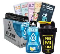24 x Bebida Bolero LIMONADA Hidratante Sin Azucar (24x9 grs) + 50 Pepitas Saludables para una vida más sana by Cia&Co + 1 Botella mezcladora shaker exclusiva Cia&Co (500 ml)