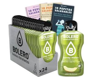 24 x Bebida Bolero MELON CON MIEL Hidratante Sin Azucar (24x9 grs) + 30 Pepitas Saludables para una vida más sana by Cia&Co