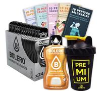 24 x Bebida Bolero PANACOTA Hidratante Sin Azucar (24x9 grs) + 50 Pepitas Saludables para una vida más sana by Cia&Co + 1 Botella mezcladora shaker exclusiva Cia&Co (500 ml)