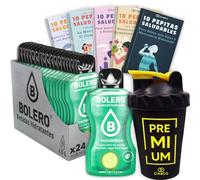 24 x Bebida Bolero PEPINO Hidratante Sin Azucar (24x9 grs) + 50 Pepitas Saludables para una vida más sana by Cia&Co + 1 Botella mezcladora shaker exclusiva Cia&Co (500 ml)