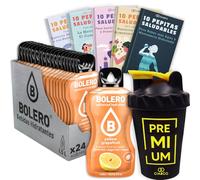 24 x Bebida Bolero POMELO AMARILLO Hidratante Sin Azucar (24x9 grs) + 50 Pepitas Saludables para una vida más sana by Cia&Co + 1 Botella mezcladora shaker exclusiva Cia&Co (500 ml)