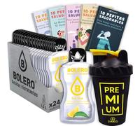 24 x Bebida Bolero TE HELADO DE LIMON Hidratante Sin Azucar (24x9 grs) + 50 Pepitas Saludables para una vida más sana by Cia&Co + 1 Botella mezcladora shaker exclusiva Cia&Co (500 ml)