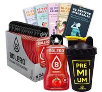 24 x Bebida Bolero TOMATE Hidratante Sin Azucar (24x9 grs) + 50 Pepitas Saludables para una vida más sana by Cia&Co + 1 Botella mezcladora shaker exclusiva Cia&Co (500 ml)