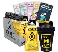 24 x Bebida Bolero TONICA Hidratante Sin Azucar (24x9 grs) + 50 Pepitas Saludables para una vida más sana by Cia&Co + 1 Botella mezcladora shaker exclusiva Cia&Co (500 ml)