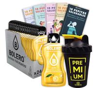 24 x Bebida Bolero YUZU Hidratante Sin Azucar (24x9 grs) + 50 Pepitas Saludables para una vida más sana by Cia&Co + 1 Botella mezcladora shaker exclusiva Cia&Co (500 ml)