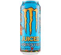 Monster Energy Mango Loco - Bebida energética con cafeína con sabor a frutas tropicales de mango, guayaba y piña 500 ml + Polpa italiana Gourmet 400 g