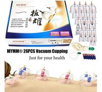24 x ventosas, Ahuecamiento, Tratamiento Ventosas Masaje, Terapia biomagnética Tradicional China Cupping Set Hogar Sacar Vacío Cupping Kit/Chino Masaje Medical Hijama Set Succión Acupuntura