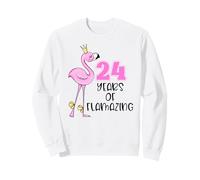 24 Years of Flamazing Flamingo Design Beach 24th Birthday Sudadera