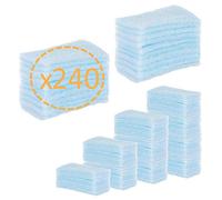 240 ESPONJAS JABONOSAS Desechables Bebes Niños y Adultos 240 Unidades - Esponja Natural Hipoalergénicas SUAVES -Toallitas Jabonosas Adultos - Esponja Jabonosa de Baño OrtoPrime Piel Suave y Limpia