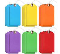 240 etiquetas de manila de 4 3/4 x 2 3/8 pulgadas, etiquetas de envío con cuerda adjunta, etiquetas de inventario para equipaje, etiquetas de regalo de cartón con cuerda para colgar etiquetas con agujero reforzado (color arcoíris)