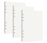 240 Papel de Recambio A5 Hojas,Papel de Recambio A5 con 6 Anillas Papel de Cuadros para Agenda Filofax Bullet Objetivos 8.26x5.59 Pulgada