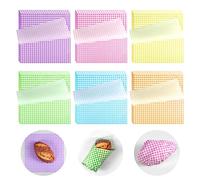 240 Hojas Hojas de Papel Encerado, 30x30cm Portátiles Papel Encerado para Alimentos Revestimiento de Cesta de Alimentos Envolturas de Sándwich para Cocina Eventos de Fiesta (6 Colores)