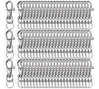 240 llaveros de aro LEOBRO llavero de metal con cierre de pinza de langosta giratorio cordón a presión kit de fabricación de llaveros, cierres con anillo dividido