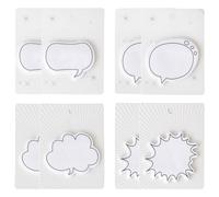 240 notas adhesivas con burbujas de discusión, bonitas notas de burbujas, en diferentes formas de conversación, adecuadas para oficina, reuniones, notas (4 estilos)