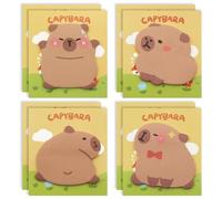240 notas adhesivas de Capibara, pestañas Kawaii Shy Little Capybara, almohadillas autoadhesivas, bonitas notas escolares, 8 paquetes de 30 hojas/paquete