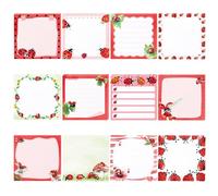 240 notas adhesivas de mariquita, 12 diseños de mariquita, para vehículo, autoadhesivas, notas adhesivas de mariquita, para decoración de oficina, regalos