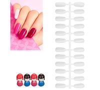 240 Pcs Artificiales Falsas Uñas Postizas, Tips Uñas Transparentes para Libro,Tarjetas de Exhibición de Gel de Uñas, Herramienta de Práctica de Uñas(01)