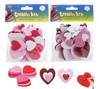 240 pegatinas de corazón de espuma adhesivas, pegatinas de espuma de lentejuelas, pegatinas de corazón con purpurina, para San Valentín, cumpleaños, artesanal, boda, decoración