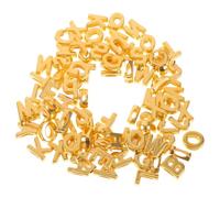 240 Piezas Cuentas de Letras Doradas para Manualidades DIY | Plástico Orificio Recto, Acabado Liso y Menor Fricción, para Palabras y Mensajes en Collares y Llaveros