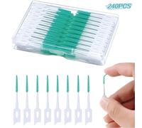 240 Piezas de Palillos de Hilo Dental, Cepillos Interdentales Suaves, Fresca, Cepillo para Brackets, Palillos Desechables para Limpieza Dental y Salud Bucal