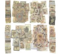 240 piezas Juego de pegatinas para scrapbooking, Juego de pegatinas de papel para scrapbooking vintage, Pegatinas de washi vintage autoadhesivas en tiras, pegatinas decorativas para scrapbooking